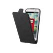 Muvit Customline Slim - Flip cover voor mobiele telefoon - polyurethaan, polycarbonaat - zwart - voor Apple iPhone 5, 5s
