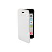 Muvit Easy Folio - Protection à rabat pour iPhone 5c - blanc, translucide