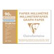 Clairefontaine - Pochette papier à dessin millimétré - 12 feuilles - A4 - 90G