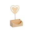 Graine Creative - unfinished phone and photo holder - hart - 8 x 14 x 5 cm - hout