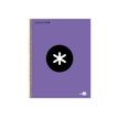 Antartik - Cahier à spirale A4 (21x29,7 cm) - 240 pages - petits carreaux (5x5 mm) - violet - couverture rembordée