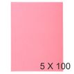 Exacompta Super 160 - 5 Paquets de 100 Chemises - 160 gr - rose