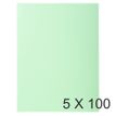 Exacompta Super 160 - 5 Paquets de 100 Chemises - 160 gr - vert clair
