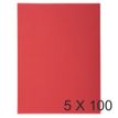 Exacompta Super 160 - 5 Paquets de 100 Chemises - 160 gr - rouge