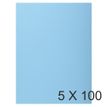 Exacompta Super 160 - 5 Paquets de 100 Chemises 1 rabat - 160 gr - bleu clair