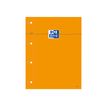 Oxford Bloc Orange A4+ - Bloknote - geniet - 80 vellen / 160 pagina's - extra wit papier - van ruiten voorzien