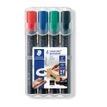 STAEDTLER Lumocolor - Marker - permanent - zwart, rood, blauw, groen - 2-5 mm - pak van 4