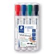 STAEDTLER Lumocolor - Marker - voor glas, whiteboard, porselein - zwart, rood, blauw, groen - 2 mm - pak van 4