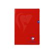 Clairefontaine Mimesys - Cahier polypro A4 (21x29,7 cm) - 96 pages - grands carreaux (Seyes) - rouge
