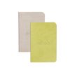 RHODIA Rhodiarama - 2 Carnets souples 7 x 10,5 cm - 64 pages - ligné - beige et anis