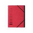 Pagna Office - Ordnermap - 12 compartimenten - 12 onderdelen - 5 mm - A4 - met tabbladen - rood