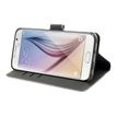 Muvit Wallet Folio - Flip cover voor mobiele telefoon - imitatieleer - wit - voor Samsung Galaxy S6