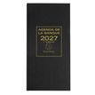 3660942007672-Agenda de bureau Banquier long - Euro et Cents - 2 volumes - 2 pages par jour - 16 x  34 cm - Noir - Ex--0