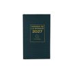 3660942007696-Agenda de bureau Banquier Large - Euros et Cents - 1 volume - 2 pages par jour - 17,5 x 28 cm - Noir - --0