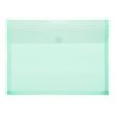 FolderSys - Pochette velcro - pour A4 - pour 250 feuilles - vert transparent