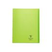 Clairefontaine Koverbook - Notitieboek - geniet - 240 x 320 mm - 14 vellen / 48 pagina's - van ruiten voorzien - transparant, groen - polypropyleen (PP)