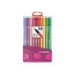 STABILO Pen 68 ColorParade - pen met vezelpunt - zwart, groen, geel, oranje, bruin, violet, lichtgroen, ultramarijn, donkerrood, pruisisch blauw, lila, donkergrijs, donkerblauw, karmozijn, turquoise blauw, donkeroker, azuur, turquoise groen, roze, lichte