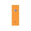 Oxford Bloc Orange - Boodschappennotitieblok - geniet - 74 x 210 mm - 80 vellen / 160 pagina's - extra wit papier - van ruiten voorzien - oranje hoes (pak van 10)