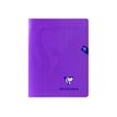 Clairefontaine Mimesys - Cahier polypro 17 x 22 cm - 48 pages - grands carreaux (Seyes) - violet