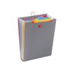 Viquel Rainbow Touch - Uitbreidende map - 8 compartimenten - 8 onderdelen - A4 - met tabbladen - grijs