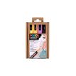 3296280042909-Posca - Pack de 4 feutre pastel - pointe moyenne - noir, lavande, abricot, jaune-P_400000166_1-0