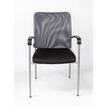 3700339883660-Chaise JULIA - avec accoudoirs - assise noire et dossier gris-P_400000342_2-1