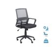 Fauteuil de bureau LIBERTY 01 - accoudoirs fixes - sans appui-tête - noir et gris
