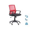 Fauteuil de bureau LIBERTY 01 - accoudoirs fixes - sans appui-tête - noir et rouge