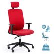 3701338801730-Fauteuil de bureau SCOTTY - accoudoirs réglables - appui-tête réglable - Rouge-P_400000845_1-0