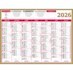 3592930028690-Calendrier bancaire année civile BOUCHUT "Medior" 32 x 42 cm coloris or Pefc 70 %--0