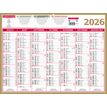 3592930028690-Calendrier bancaire année civile BOUCHUT "Medior" 32 x 42 cm coloris or Pefc 70 %--1