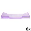 9002493014879-Exacompta COMBO Glossy - 6 Corbeilles à courrier violet translucide-P_400001707_1-0