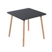 3660141226621-Table de restauration carré PALOMBA - L80 x P80 x H75 cm - pieds hêtre - plateau noir-P_400001937_1-0