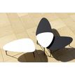 3660141226256-Table basse LAZY - L60,5 x P50 x H45 cm - pieds acier noir - plateau blanc-P_400001940_2-1