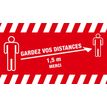 0404000019992-Novus Dahle - Tapis de distanciation sociale -  gardez vos distances- 85 x 150 cm - rouge-P_400001999_1-0