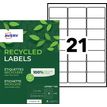 Avery QuickPEEL Recycled Labels - Blanc naturel - 38.1 x 63.5 mm 2100 étiquette(s) (100 feuille(s) x 21 étiquettes adresses