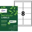 Avery QuickPEEL Recycled Labels - Adhésif permanent - blanc naturel - 67.7 x 99.1 mm 800 étiquette(s) (100 feuille(s) x 8 étiquettes adresses