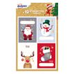 5014702140761-12 étiquettes cadeaux de Noël, bonhomme de neige et Père Noël-P_400002025_2-0