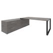 3253310171893-Bureau LOFTER Manager - L180 x P100 x H72,5 cm - console retour à gauche (tiroirs) - pieds carbone --P_400002615_1-0