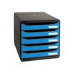 9002493424708-Exacompta Clean'Safe - Module de classement 5 tiroirs - noir/bleu-P_400003324_2-1