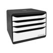 9002493424777-Exacompta BigBox - Module de classement à l'italienne 4 tiroirs - noir /blanc-P_400004642_1-0