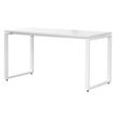 3700339873661-Bureau droit MT1 Elégance - L120 x P67 x H75 cm - pieds blancs - plateau blanc-P_400004658_3-2