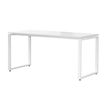 3700339874040-Bureau droit MT1 Elégance - L140 x P67 x H75 cm - pieds blancs - plateau blanc-P_400004662_3-2