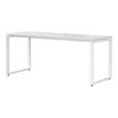 3700339874088-Bureau droit MT1 Elégance - L160 x P67 x H75 cm - pieds blancs - plateau blanc-P_400004666_3-2
