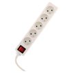3545411903467-zenitech - Multiprise 5 prises avec interrupteur - blanc - 1m--2