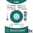 Exacompta - 40 Packs de 100 Fiches Bristol - A7 - lignées - non perforées - bleu