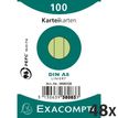Exacompta - 40 Packs de 100 Fiches Bristol - 5,5 x 7,4 cm - lignées - non perforées - vert