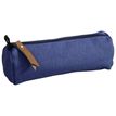 Trousse ronde School 1 compartiment - bleu - PET recyclé - Carpentras