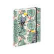 8445118011906-Oh My Pop Toucan - Classeur à anneaux avec élastique - A4 - 50 feuilles incluses - Karac-P_400006880_1-0