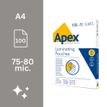 043859584857-Fellowes Apex - 100 pochettes de plastifications A4 (216 x 303 mm) - 80 microns --1